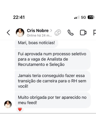 Depoimento de aluna