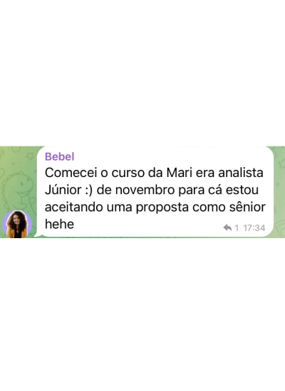 Depoimento de aluna