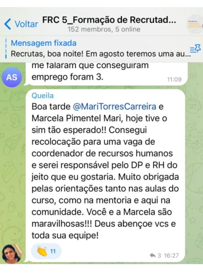 Depoimento de aluna